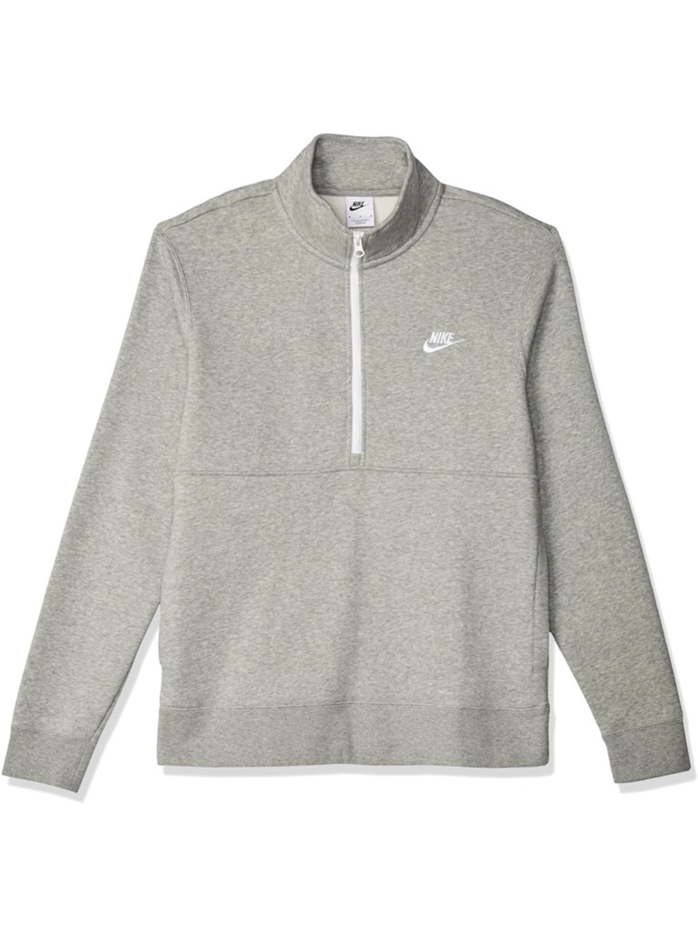 Nike Men's Light Grey Half-Zip Pullover Sweatshirt